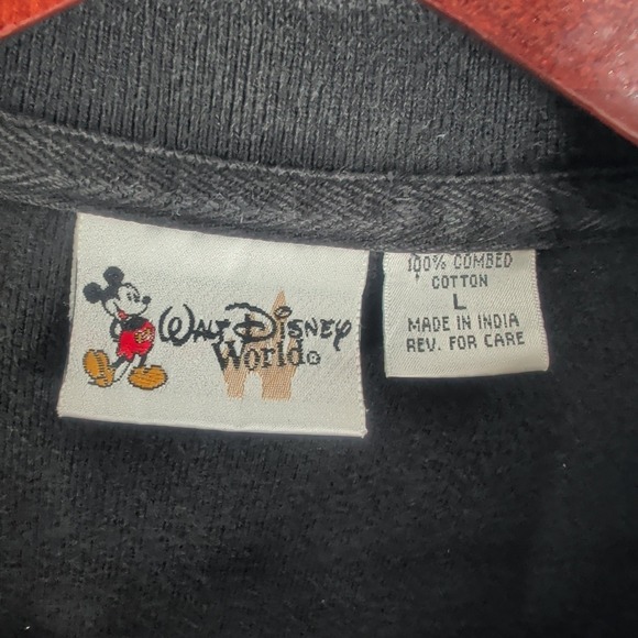 Vintage Walt Disney World 2000 Y2K Classic Pullover Polo Shirt Black Size L‎ - Picture 5 of 7